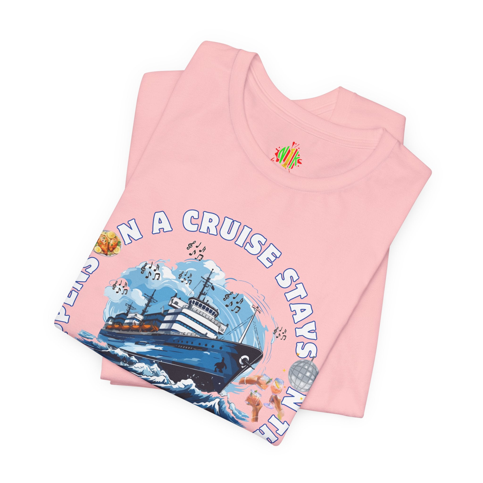 Fun Cruise Vibes Unisex Tee - "What Happens on a Cruise Stays on a Cruise"